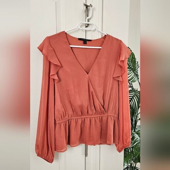 Marc New York Tops - Women's V-Neck Ruffle Top